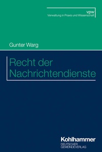 Abbildung von: Recht der Nachrichtendienste - Deutscher Gemeindeverlag