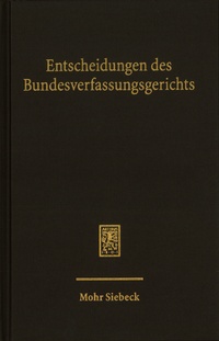 Abbildung von: Entscheidungen des Bundesverfassungsgerichts (BVerfGE) - Band 162 - Mohr Siebeck