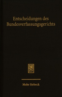Abbildung von: Entscheidungen des Bundesverfassungsgerichts (BVerfGE) - Band 163 - Mohr Siebeck