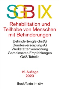 Abbildung von: SGB IX Rehabilitation und Teilhabe von Menschen mit Behinderungen - dtv