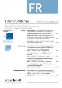 Abbildung von: FinanzRundschau - FR - Otto Schmidt Verlag