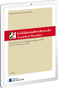 Abbildung von: Gefahrenabwehrrecht Nordrhein-Westfalen Digital - Verlag Reckinger