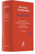Abbildung von: Beck'sches Formularbuch Vergaberecht - C.H.BECK