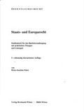 Cover: Staats- und Europarecht - Bernhardt, Horst