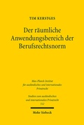 Bild: Der räumliche Anwendungsbereich der Berufsrechtsnorm - Mohr Siebeck