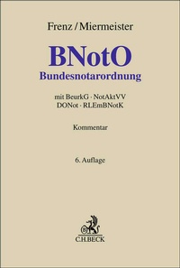 Abbildung von: Bundesnotarordnung - C.H.BECK