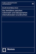 Cover: Das Verh&auml;ltnis zwischen nationalen und inkorporierten internationalen Grundrechten - Nomos