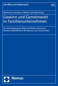 Abbildung von: Gewinn und Gemeinwohl in Familienunternehmen - Nomos
