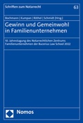 Cover: Gewinn und Gemeinwohl in Familienunternehmen - Nomos