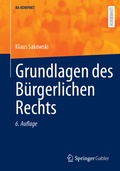 Cover: Grundlagen des B&uuml;rgerlichen Rechts - Springer Gabler