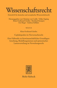 Abbildung von: Cephalopoden im Tierversuchsrecht - Mohr Siebeck
