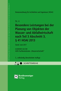 Abbildung von: Besondere Leistungen bei der Planung von Objekten der Wasser- und Abfallwirtschaft nach Teil 3 Abschnitt 3, § 41 HOAI 2013  - Reguvis Fachmedien