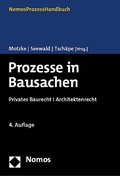 Cover: Prozesse in Bausachen - Nomos