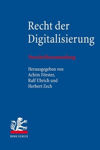Abbildung von: Recht der Digitalisierung - Mohr Siebeck
