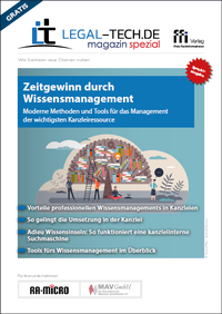 Bild: Legal Tech-Magazin Spezial: Zeitgewinn durch Wissensmanagement - FFI-Verlag
