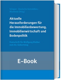 Abbildung von: Aktuelle Herausforderungen für die Immobilienbewertung, Immobilienwirtschaft und Bodenpolitik (E-Book) - Reguvis Fachmedien