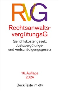 Abbildung von: Rechtsanwaltsvergütungsgesetz: RVG - dtv