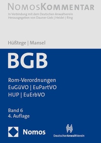 Abbildung von: Bürgerliches Gesetzbuch: BGB - Band 6 - Nomos