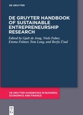 Cover: De Gruyter Handbook of Sustainable Entrepreneurship Research - De Gruyter