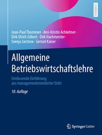 Abbildung von: Allgemeine Betriebswirtschaftslehre - Springer Gabler