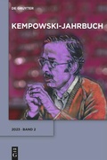 Cover: Kempowski-Jahrbuch / 2023, Band 2 - De Gruyter