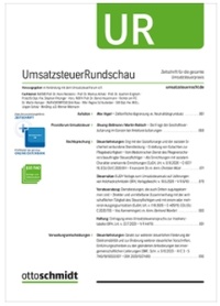Abbildung von: UmsatzsteuerRundschau - UR  - Otto Schmidt Verlag