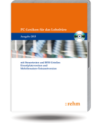 Abbildung von: PC-Lexikon für das Lohnbüro Ausgabe 2015 - Rehm