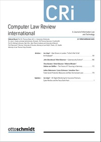 Abbildung von: Computer Law Review International - CRi - Otto Schmidt Verlag