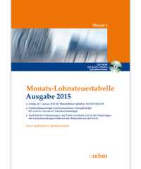 Abbildung von: Monats-Lohnsteuertabelle 2015 - Rehm