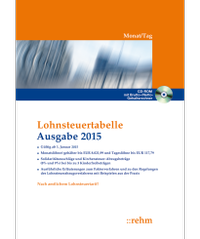 Abbildung von: Lohnsteuertabelle 2015 Monat/Tag - Rehm