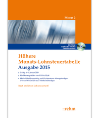 Abbildung von: Höhere Monats-Lohnsteuertabelle 2015 - Rehm
