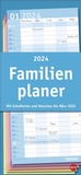 Cover: Basic Familienplaner 2024. Praktischer Wandplaner mit 5 Spalten. Familien-Wandkalender mit Schulferien und 3-Monats-Ausblick. Terminkalender 2024. - Heye