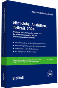 Abbildung von: Mini-Jobs, Aushilfen, Teilzeit 2024 - Stollfuß