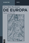 Cover: Enea Silvio Piccolomini: De Europa - De Gruyter