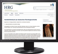 Abbildung von: Handwörterbuch zur deutschen Rechtsgeschichte (HRG) - Jahresabonnement - Erich Schmidt Verlag