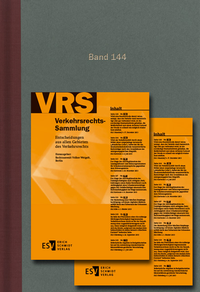 Abbildung von: Verkehrsrechts-Sammlung (VRS) Band 144 - Erich Schmidt Verlag