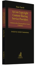 Cover: Act on Copyright Content Sharing Service Providers - C.H.BECK