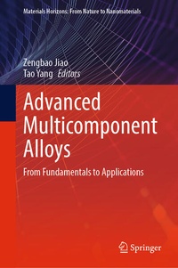 Enlarge image Cover: Advanced Multicomponent Alloys - Springer