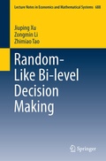 Cover: Random-Like Bi-level Decision Making - Springer