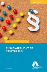 Abbildung von: Aushangpflichtige Gesetze 2024 - GDA - Gesellschaft für Marketing u. Service der Deutschen Arbeitgeber