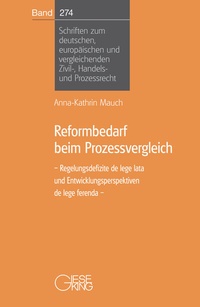 Abbildung von: Reformbedarf beim Prozessvergleich - Gieseking