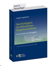 Bild: Nachhaltigkeit im &ouml;ffentlichen Vergabeverfahren - Erich Schmidt Verlag