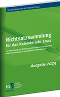 Cover: Richtsatzsammlung f&uuml;r das Kalenderjahr 2022 - Erich Schmidt Verlag