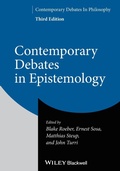 Cover: Contemporary Debates in Epistemology - Wiley-Blackwell