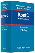 Cover: Kostenordnung (KostO) - Vahlen