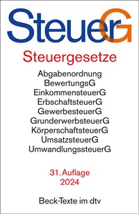 Abbildung von: Steuergesetze: SteuerG  - dtv