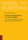Cover: Die Kommanditgesellschaft im Lichte des MoPeG - Tectum Wissenschaftsverlag