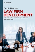 Cover: Law Firm Development - De Gruyter