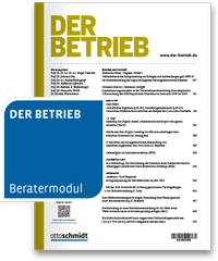 Enlarge image Cover: DER BETRIEB - Fachmedien Otto Schmidt