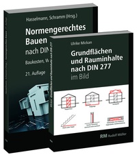 Abbildung von: Buchpaket: Normengerechtes Bauen nach DIN 276/DIN 277 & Grundflächen und Rauminhalte nach DIN 277 im Bild - Rudolf Müller Verlag